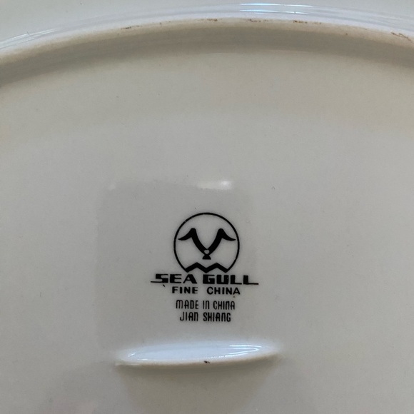 Vtg Christmas Tree Serving Platter - 14" Jian Shiang Seagull Fine China Holiday - Picture 6 of 6